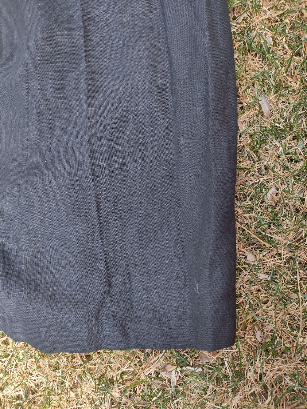 Not Perfect Linen "Mama Maxi" Dress In Black Linen, Size Large - Picture 5 of 10